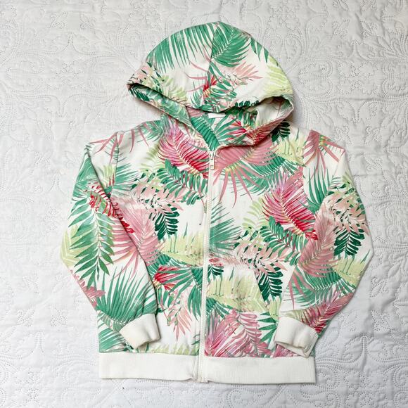 Zara Tropical Print Hoodie Size 8 - Picture 2 of 7
